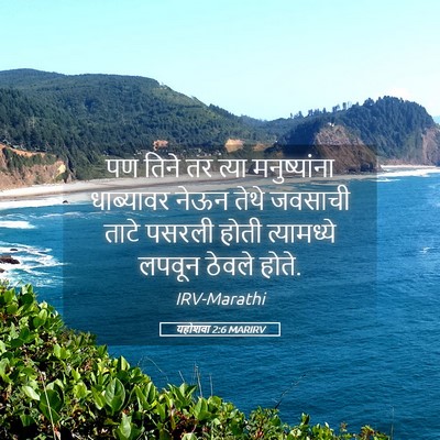 Picture 05 - यहोशवा 2:6 MARIRV - पण तिने तर त्या - Bible Verse Picture