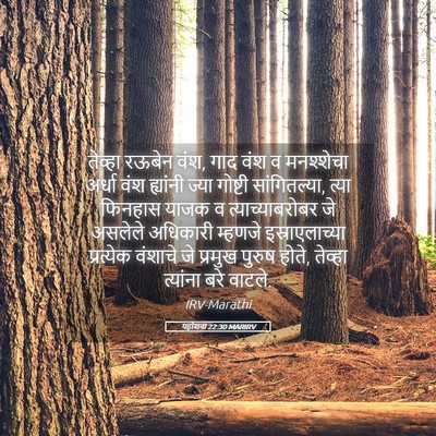 Picture 05 - यहोशवा 22:30 MARIRV - तेव्हा रऊबेन वंश, - Bible Verse Picture