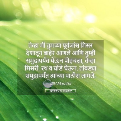 Picture 05 - यहोशवा 24:6 MARIRV - तेव्हा मी तुमच्या - Bible Verse Picture