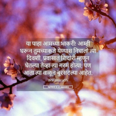Picture 05 - यहोशवा 9:12 MARIRV - या पाहा आमच्या - Bible Verse Picture