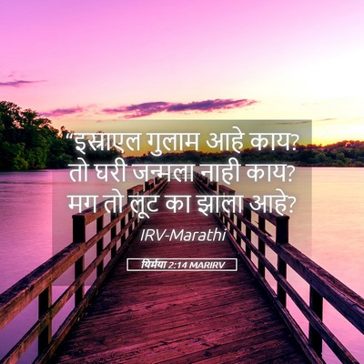 Picture 05 - यिर्मया 2:14 MARIRV - “इस्राएल गुलाम - Bible Verse Picture