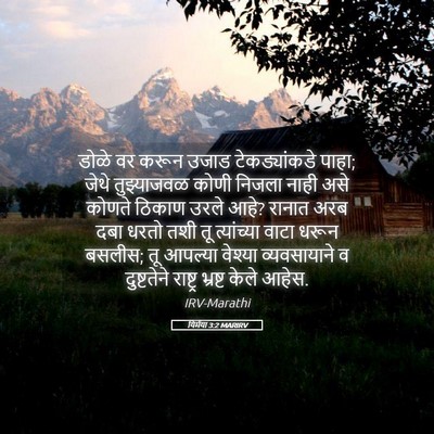 Picture 05 - यिर्मया 3:2 MARIRV - डोळे वर करून उजाड - Bible Verse Picture