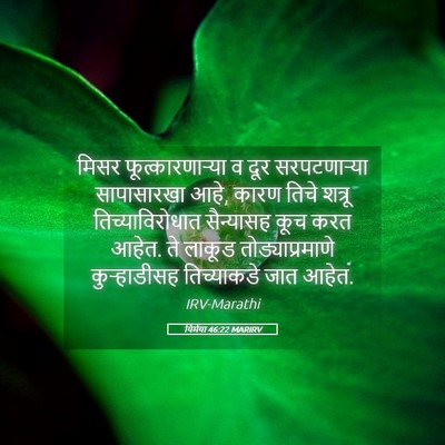 Picture 05 - यिर्मया 46:22 MARIRV - मिसर - Bible Verse Picture