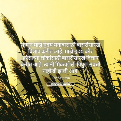 Picture 05 - यिर्मया 48:36 MARIRV - म्हणून माझे हृदय - Bible Verse Picture
