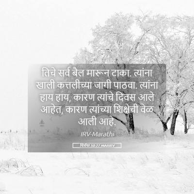 Picture 05 - यिर्मया 50:27 MARIRV - तिचे सर्व बैल - Bible Verse Picture