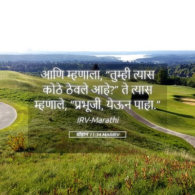 Picture 05 - योहान 11:34 MARIRV - आणि म्हणाला, - Bible Verse Picture