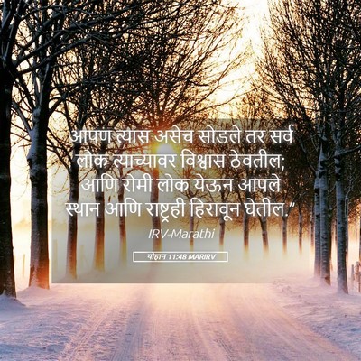 Picture 05 - योहान 11:48 MARIRV - आपण त्यास असेच - Bible Verse Picture