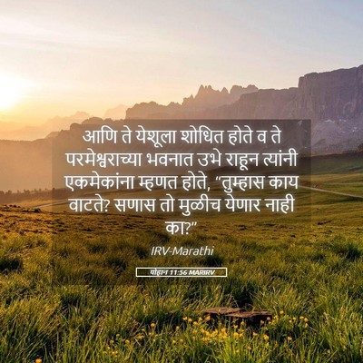 Picture 05 - योहान 11:56 MARIRV - आणि ते येशूला - Bible Verse Picture