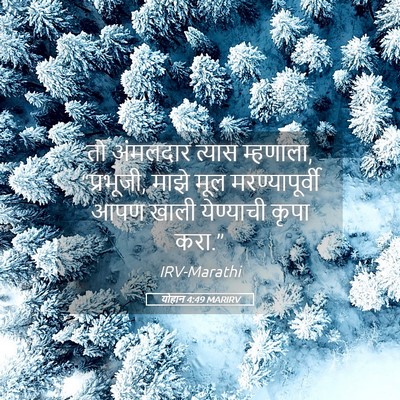 Picture 05 - योहान 4:49 MARIRV - तो अंमलदार त्यास - Bible Verse Picture