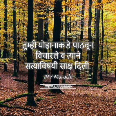 Picture 05 - योहान 5:33 MARIRV - तुम्ही योहानाकडे - Bible Verse Picture
