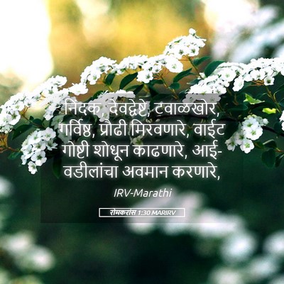 Picture 05 - रोमकरांस 1:30 MARIRV - निंदक, - Bible Verse Picture