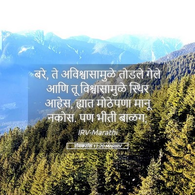 Picture 05 - रोमकरांस 11:20 MARIRV - बरे, ते - Bible Verse Picture