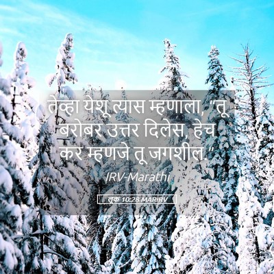 Picture 05 - लूक 10:28 MARIRV - तेव्हा येशू त्यास - Bible Verse Picture