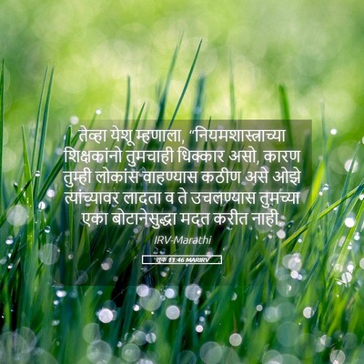 Picture 05 - लूक 11:46 MARIRV - तेव्हा येशू - Bible Verse Picture