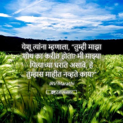 Picture 05 - लूक 2:49 MARIRV - येशू त्यांना - Bible Verse Picture