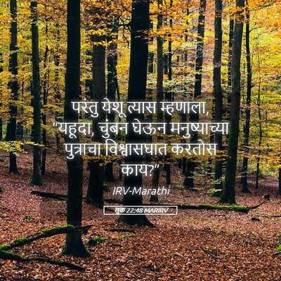 Picture 05 - लूक 22:48 MARIRV - परंतु येशू त्यास - Bible Verse Picture
