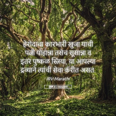 Picture 05 - लूक 8:3 MARIRV - हेरोदाचा कारभारी - Bible Verse Picture