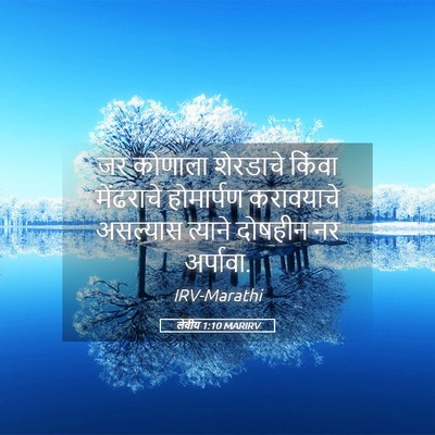 Picture 05 - लेवीय 1:10 MARIRV - जर कोणाला शेरडाचे - Bible Verse Picture