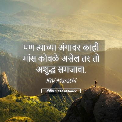 Picture 05 - लेवीय 13:14 MARIRV - पण त्याच्या - Bible Verse Picture