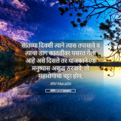 Picture 05 - लेवीय 13:27 MARIRV - सातव्या दिवशी - Bible Verse Picture