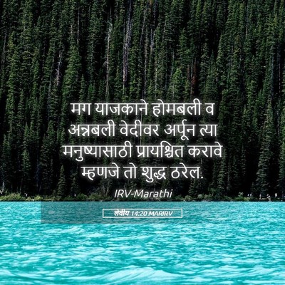 Picture 05 - लेवीय 14:20 MARIRV - मग याजकाने होमबली - Bible Verse Picture