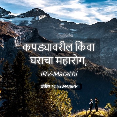 Picture 05 - लेवीय 14:55 MARIRV - कपड्यावरील किंवा - Bible Verse Picture