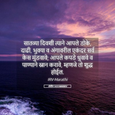 Picture 05 - लेवीय 14:9 MARIRV - सातव्या दिवशी - Bible Verse Picture
