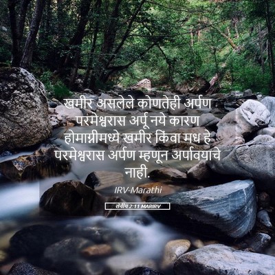 Picture 05 - लेवीय 2:11 MARIRV - खमीर असलेले - Bible Verse Picture