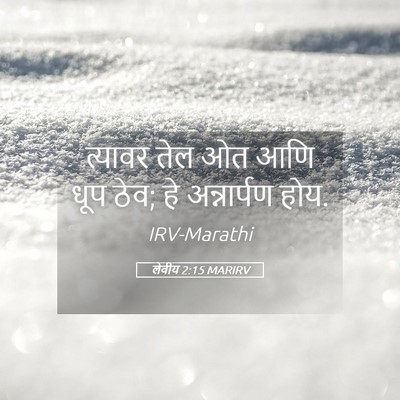 Picture 05 - लेवीय 2:15 MARIRV - त्यावर तेल ओत आणि - Bible Verse Picture