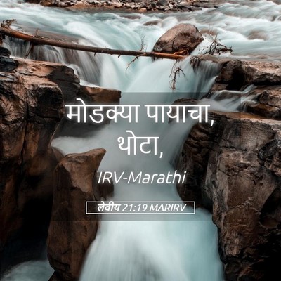 Picture 05 - लेवीय 21:19 MARIRV - मोडक्या पायाचा, - Bible Verse Picture