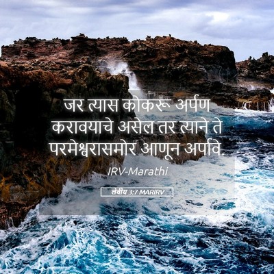 Picture 05 - लेवीय 3:7 MARIRV - जर त्यास कोकरू - Bible Verse Picture