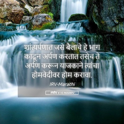 Picture 05 - लेवीय 4:10 MARIRV - शांत्यर्पणात जसे - Bible Verse Picture