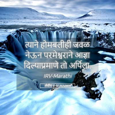 Picture 05 - लेवीय 9:16 MARIRV - त्याने होमबलीही - Bible Verse Picture