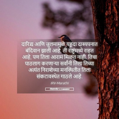 Picture 05 - विलापगीत 1:3 MARIRV - दारिद्र्य आणि - Bible Verse Picture