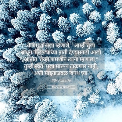 Picture 05 - शास्ते 15:12 MARIRV - ते शमशोनाला - Bible Verse Picture