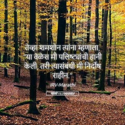 Picture 05 - शास्ते 15:3 MARIRV - तेव्हा शमशोन - Bible Verse Picture