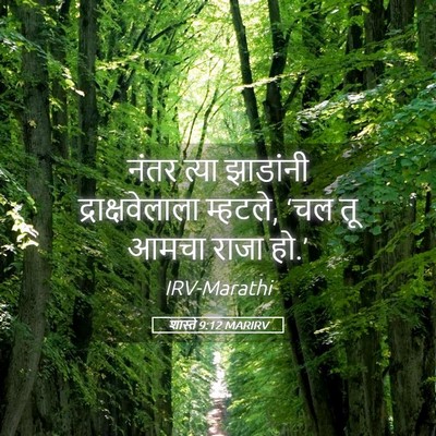 Picture 05 - शास्ते 9:12 MARIRV - नंतर त्या झाडांनी - Bible Verse Picture