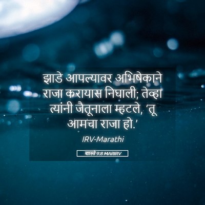 Picture 05 - शास्ते 9:8 MARIRV - झाडे आपल्यावर - Bible Verse Picture
