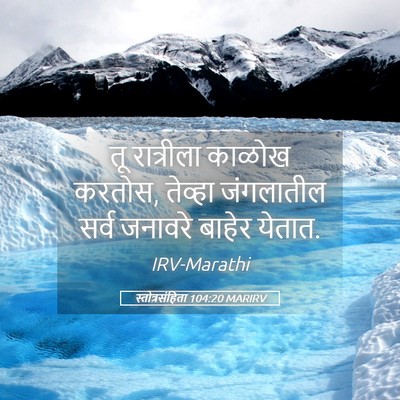 Picture 05 - स्तोत्रसंहिता 104:20 MARIRV - तू रात्रीला काळोख - Bible Verse Picture