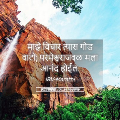 Picture 05 - स्तोत्रसंहिता 104:34 MARIRV - माझे विचार त्यास - Bible Verse Picture