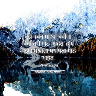 Picture 05 - स्तोत्रसंहिता 119:103 MARIRV - तुझे वचन माझ्या - Bible Verse Picture