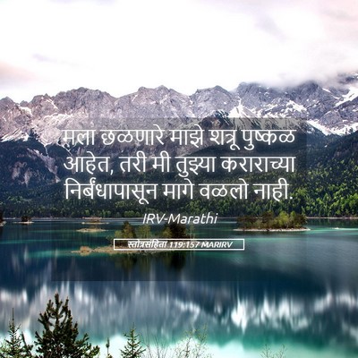 Picture 05 - स्तोत्रसंहिता 119:157 MARIRV - मला छळणारे माझे - Bible Verse Picture