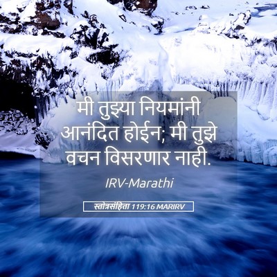 Picture 05 - स्तोत्रसंहिता 119:16 MARIRV - मी तुझ्या - Bible Verse Picture