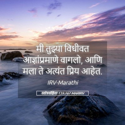 Picture 05 - स्तोत्रसंहिता 119:167 MARIRV - मी तुझ्या विधीवत - Bible Verse Picture