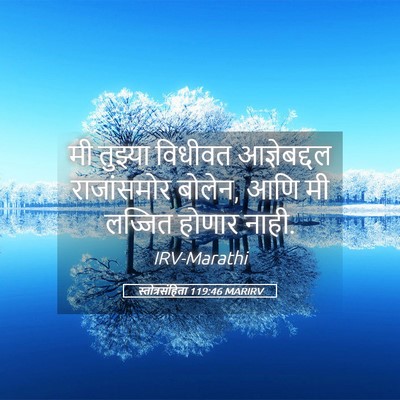 Picture 05 - स्तोत्रसंहिता 119:46 MARIRV - मी तुझ्या विधीवत - Bible Verse Picture