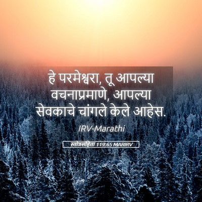 Picture 05 - स्तोत्रसंहिता 119:65 MARIRV - हे परमेश्वरा, तू - Bible Verse Picture