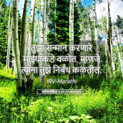 Picture 05 - स्तोत्रसंहिता 119:79 MARIRV - तुझा सन्मान - Bible Verse Picture