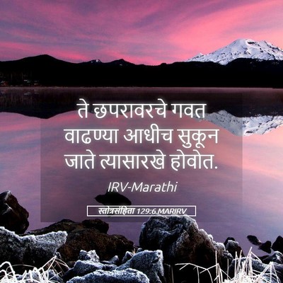 Picture 05 - स्तोत्रसंहिता 129:6 MARIRV - ते छपरावरचे गवत - Bible Verse Picture