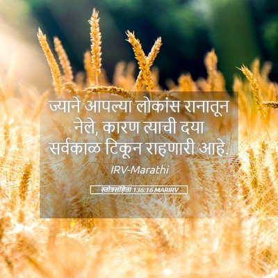 Picture 05 - स्तोत्रसंहिता 136:16 MARIRV - ज्याने आपल्या - Bible Verse Picture