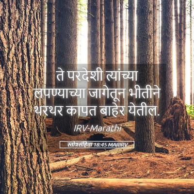 Picture 05 - स्तोत्रसंहिता 18:45 MARIRV - ते परदेशी - Bible Verse Picture